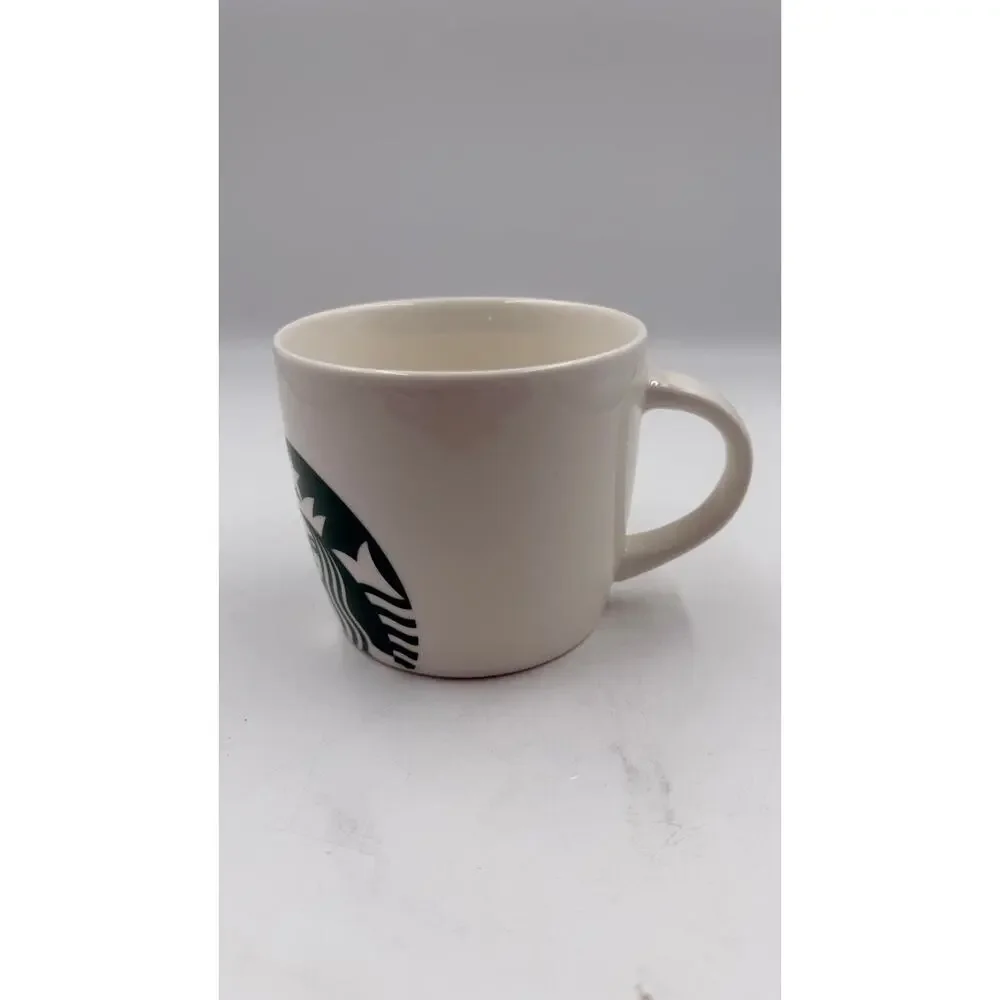 2016 Starbucks Classic White/green Mermaid Wide 16 Oz Coffee Mug Cup
